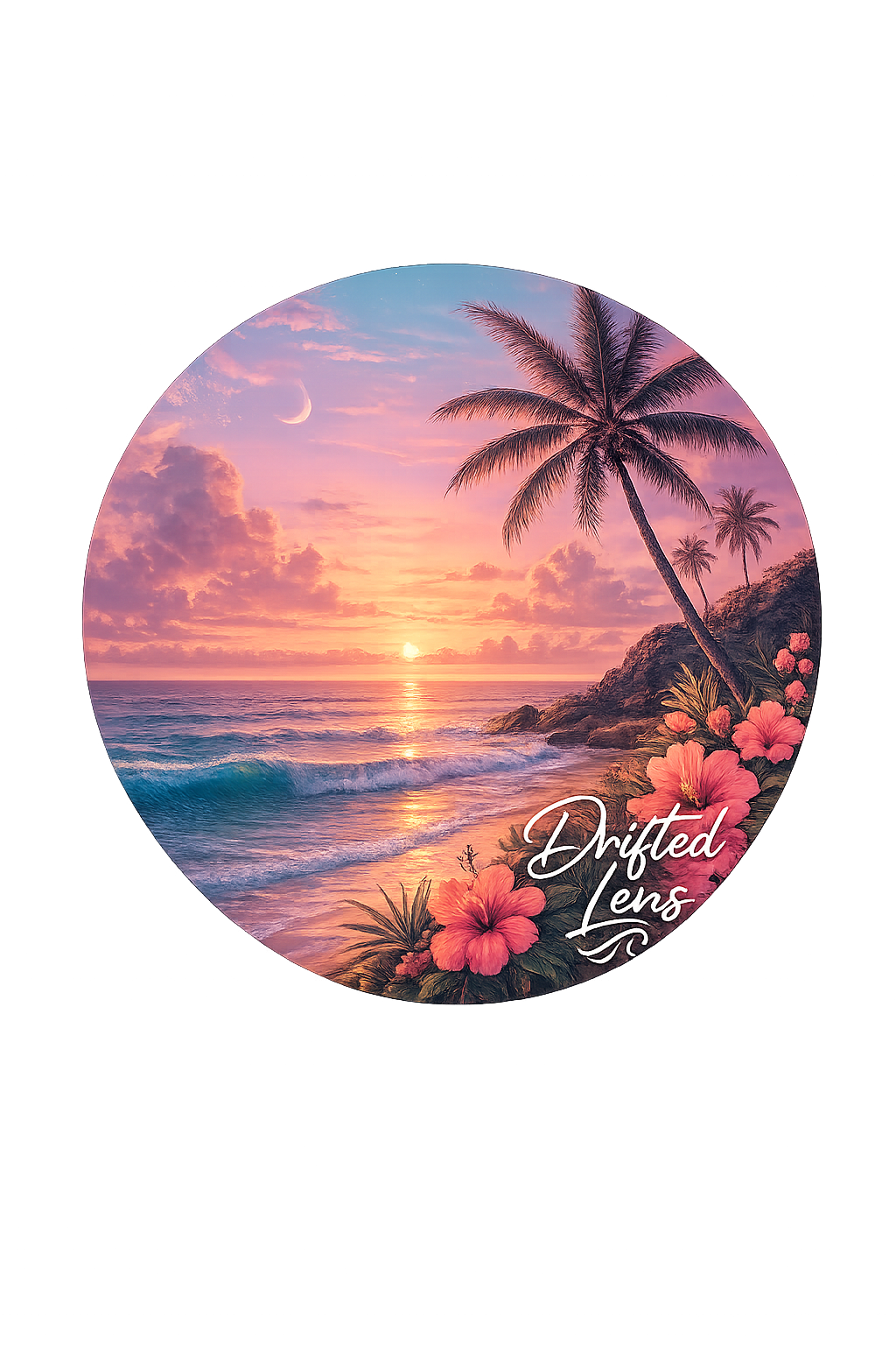 Sunset Beach Decal for car, laptop, water bottles, and so much more!