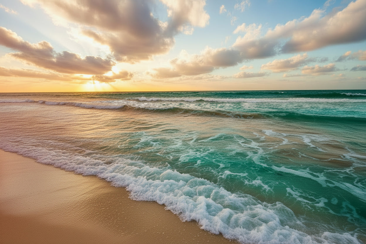 Colorful Beach Sunset Coastal Wall Art