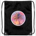 Black Drawstring Beach Bag